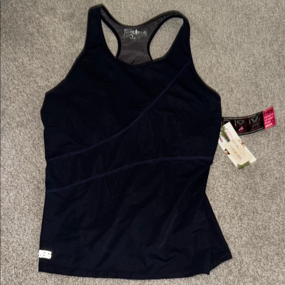 SkirtSports Black Asymmetrical Fitted Tank Top